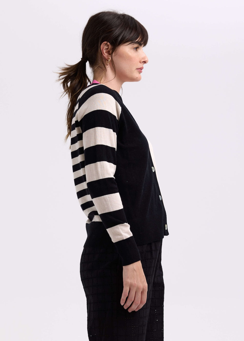 Zaket & Plover - Split Cardi - Black ZP7704