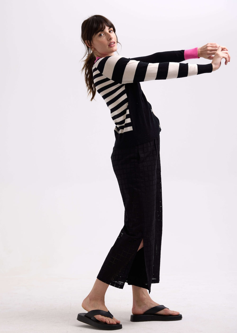 Zaket & Plover - Split Cardi - Black ZP7704