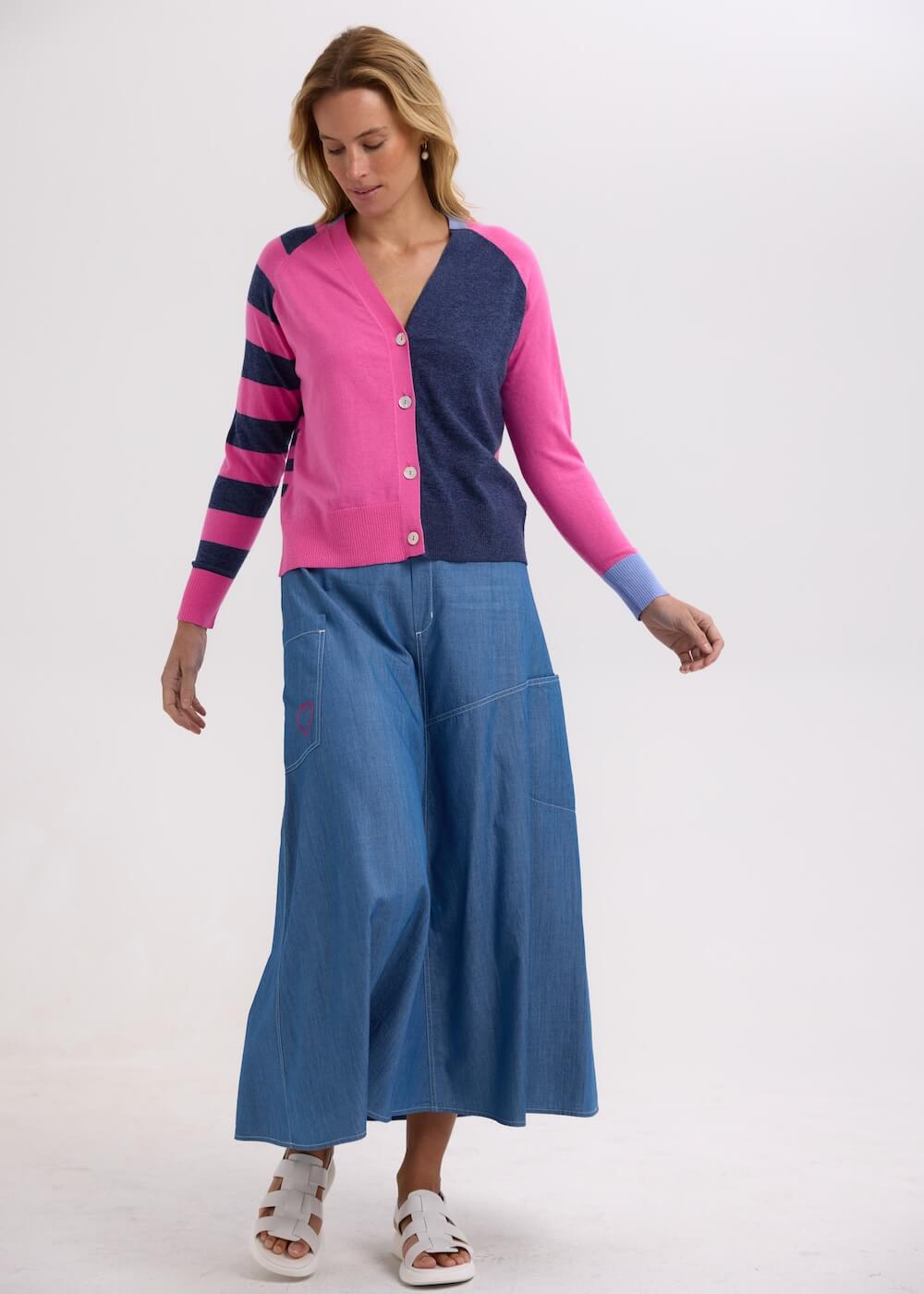 Zaket & Plover - Split Cardi - Pink ZP7704