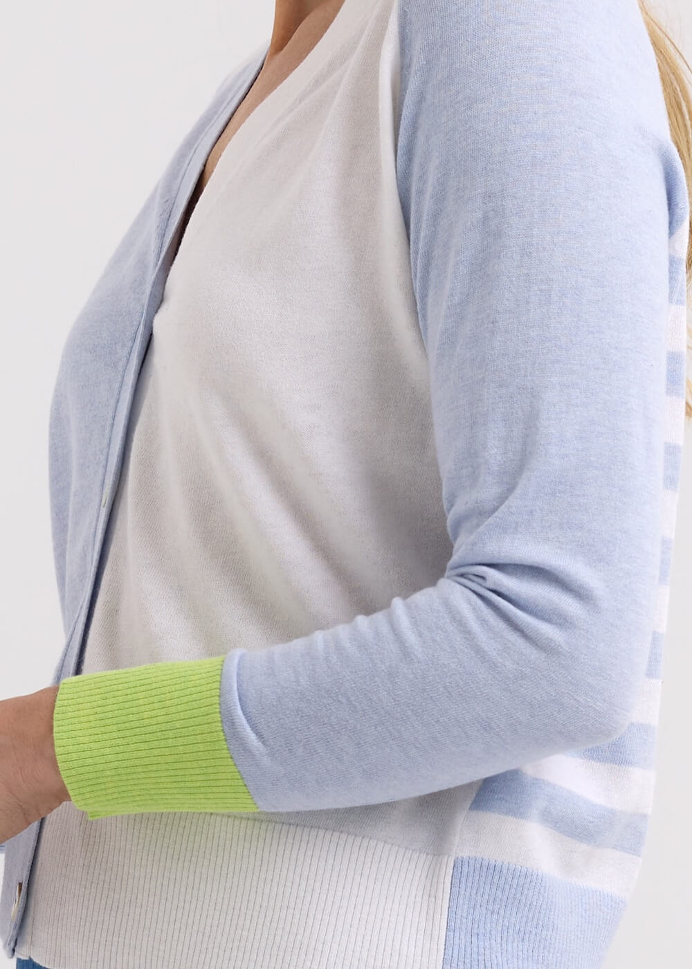 Zaket & Plover - Split Cardi - Sky ZP7704
