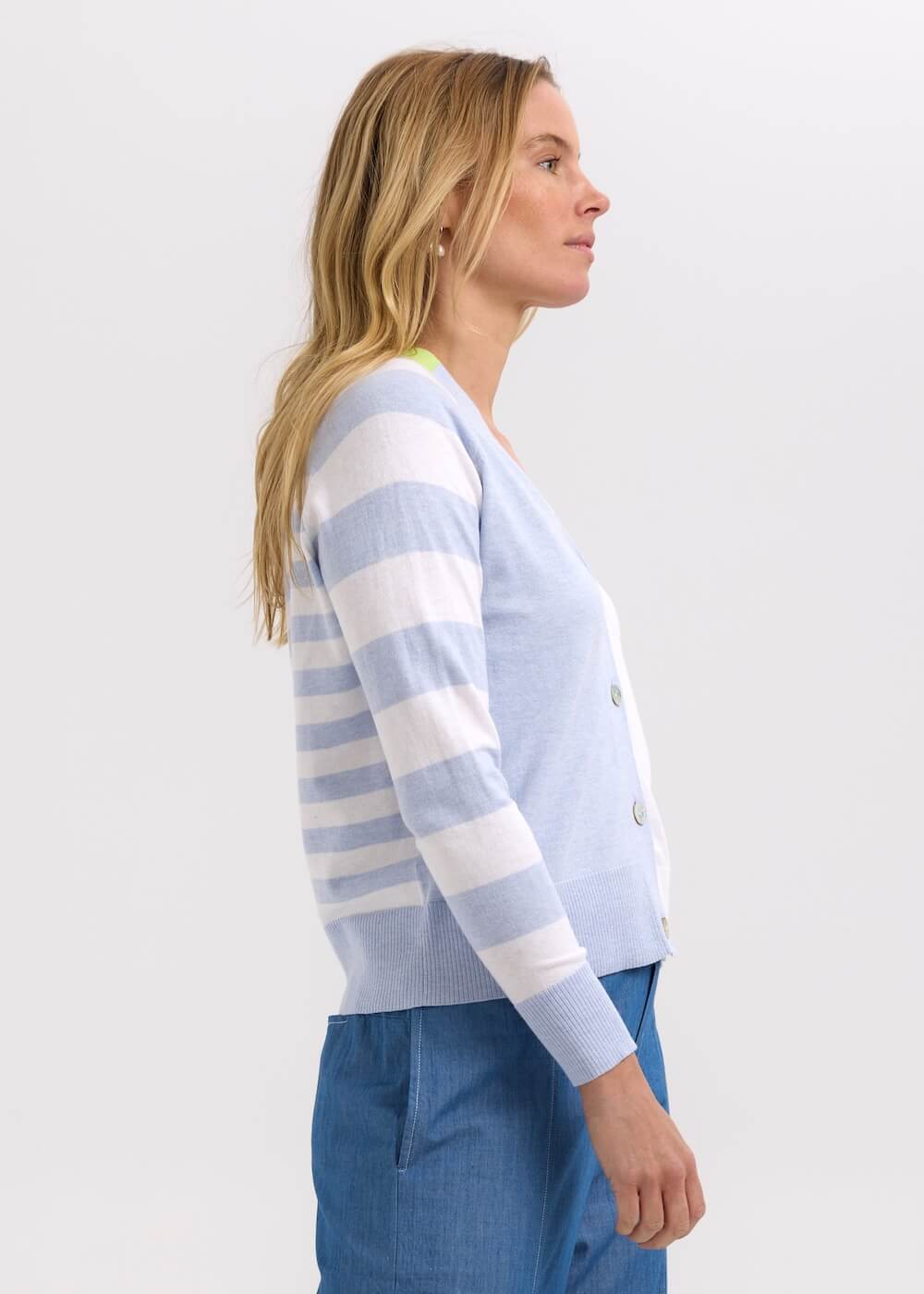 Zaket & Plover - Split Cardi - Sky ZP7704