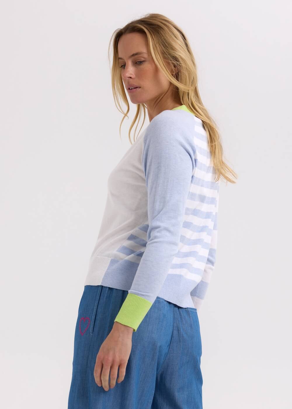 Zaket & Plover - Split Cardi - Sky ZP7704