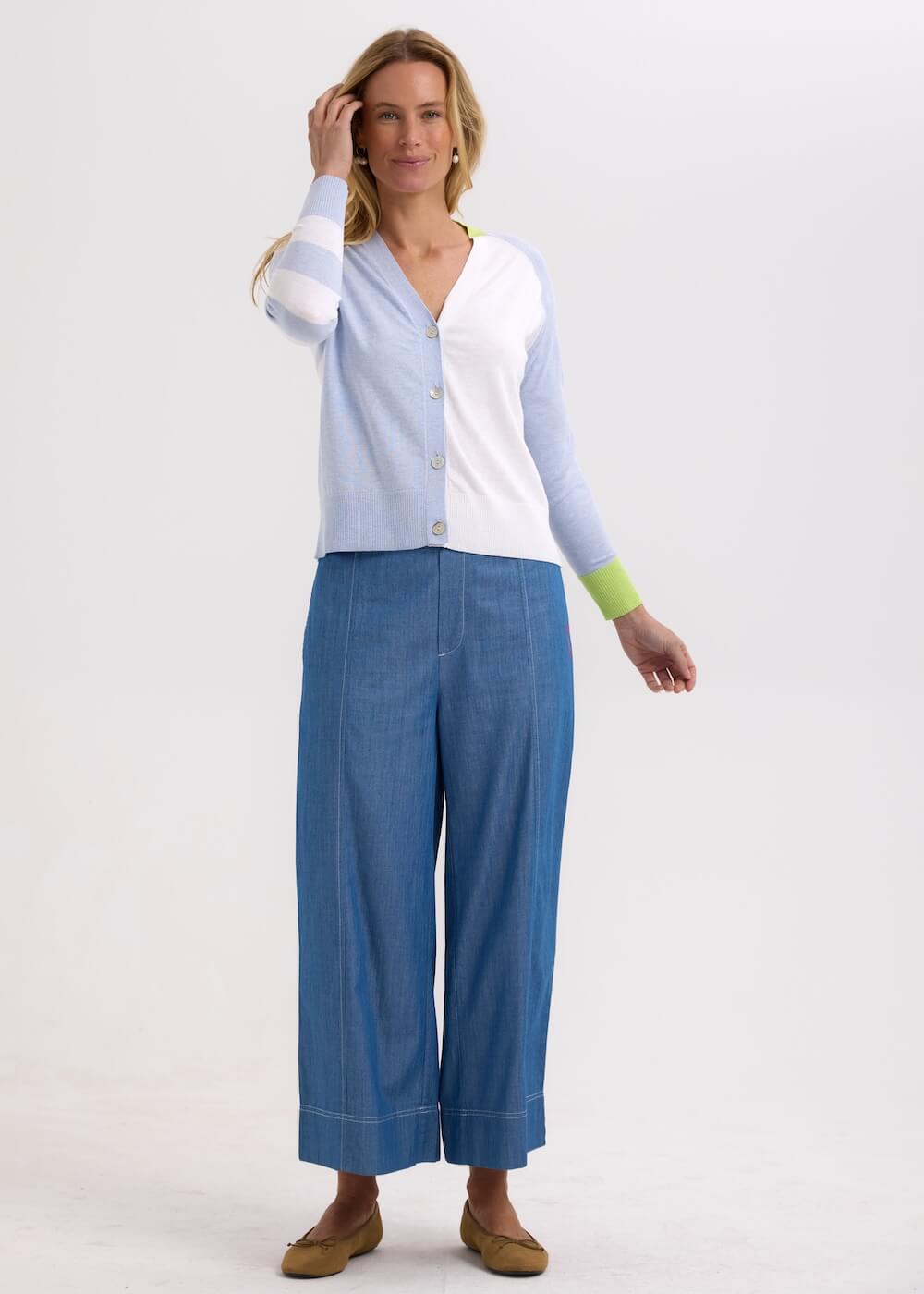 Zaket & Plover - Split Cardi - Sky ZP7704