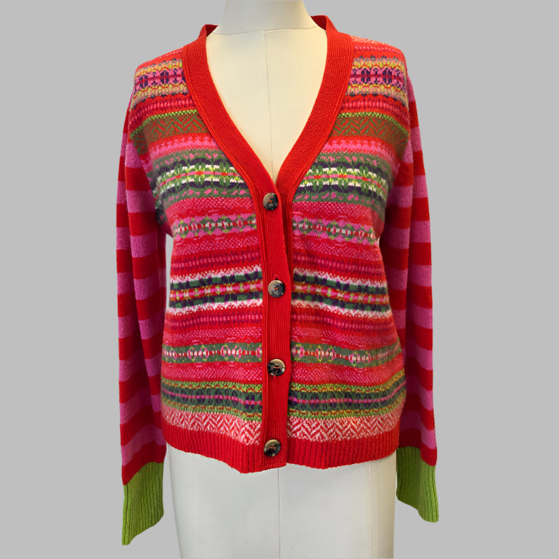 Eribe Stobo V-Neck Cardigan Rosa