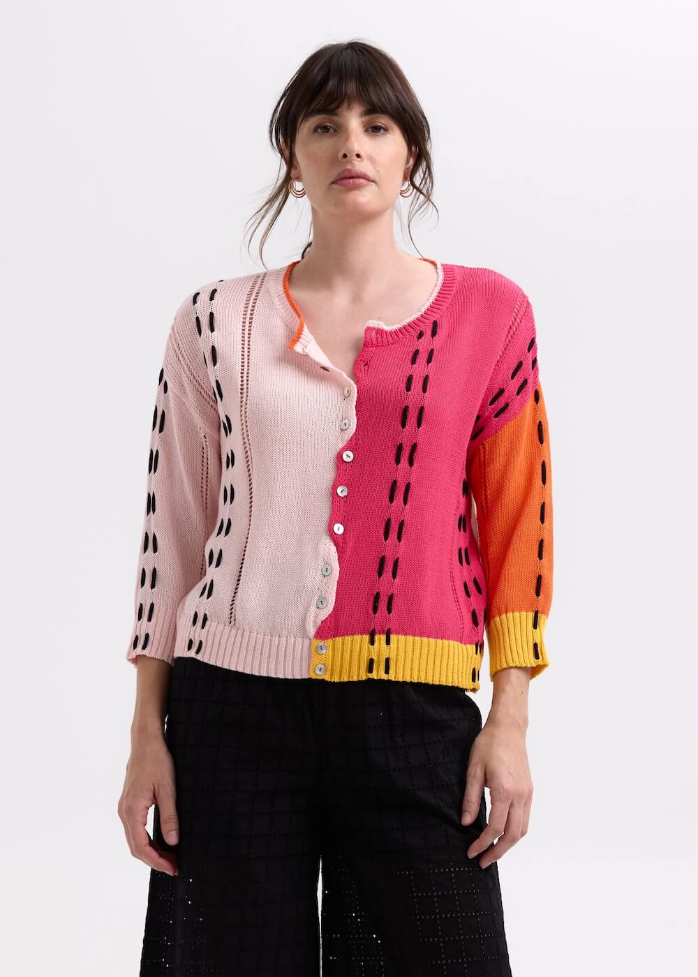 Zaket & Plover - Thread Detail Cardi - Blush ZP7719