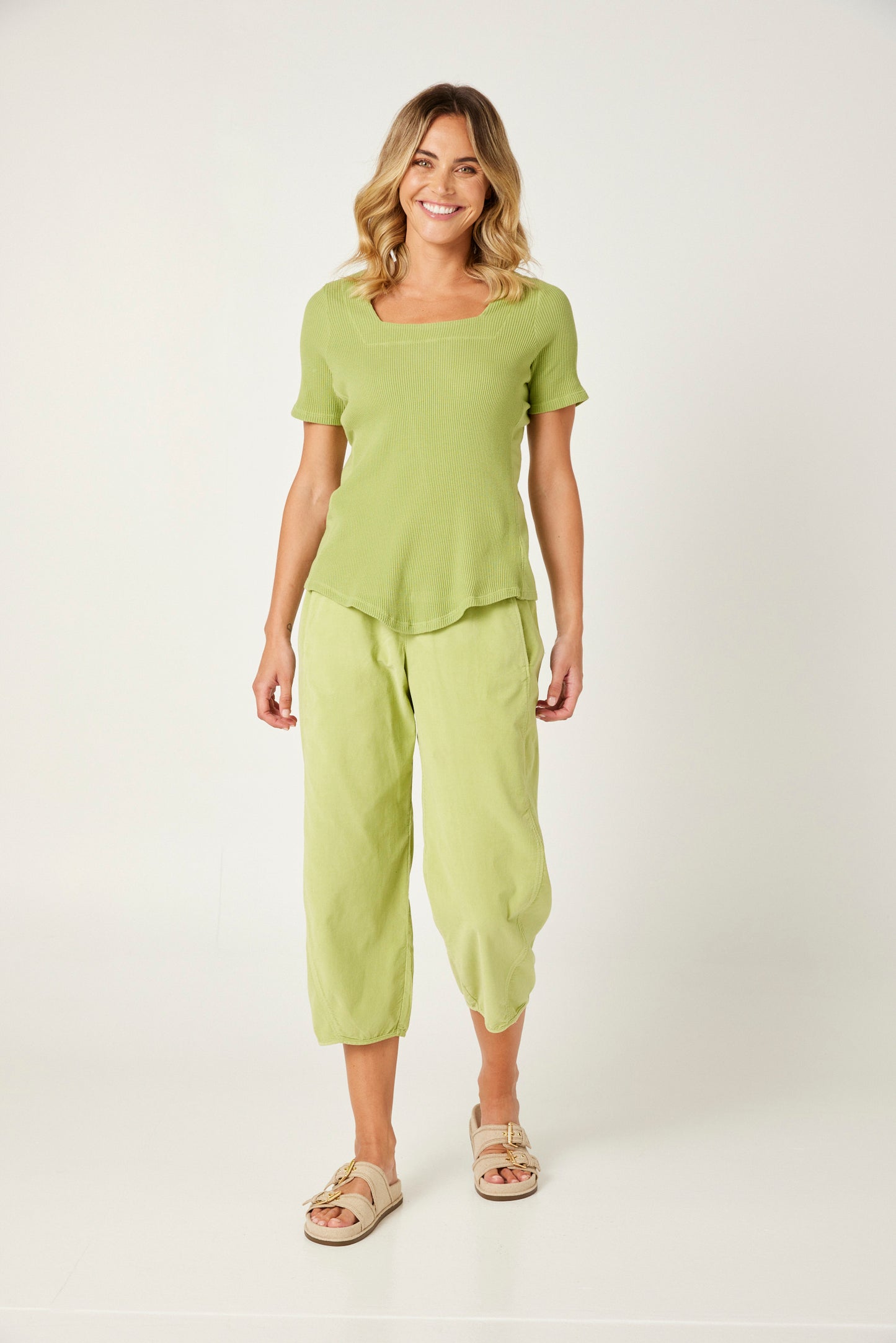 Valia Roma Pant - Tarragon