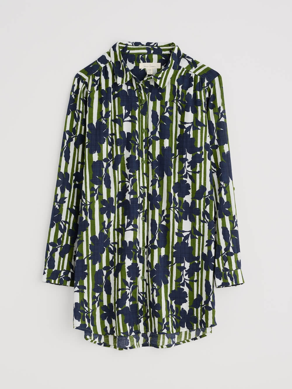 Seasalt - Wren Flutter Shirt - Camellia Stripe Forest Green