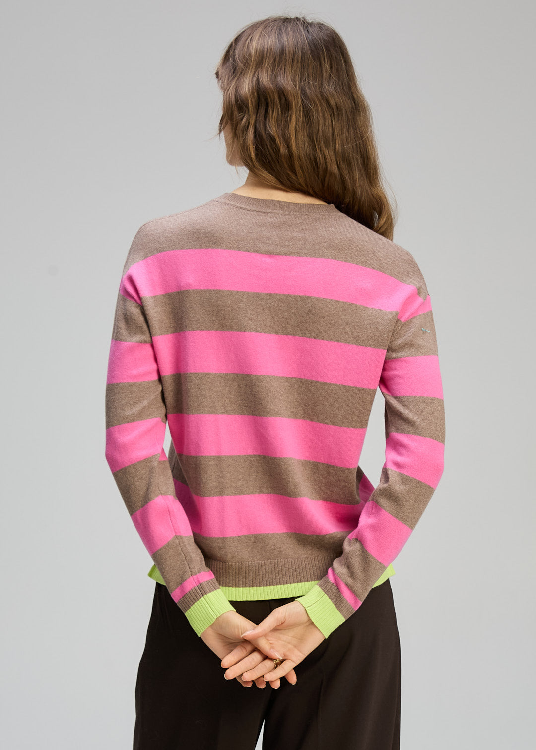 Zaket & Plover - Stripe Clash Jumper - Walnut - ZP8133