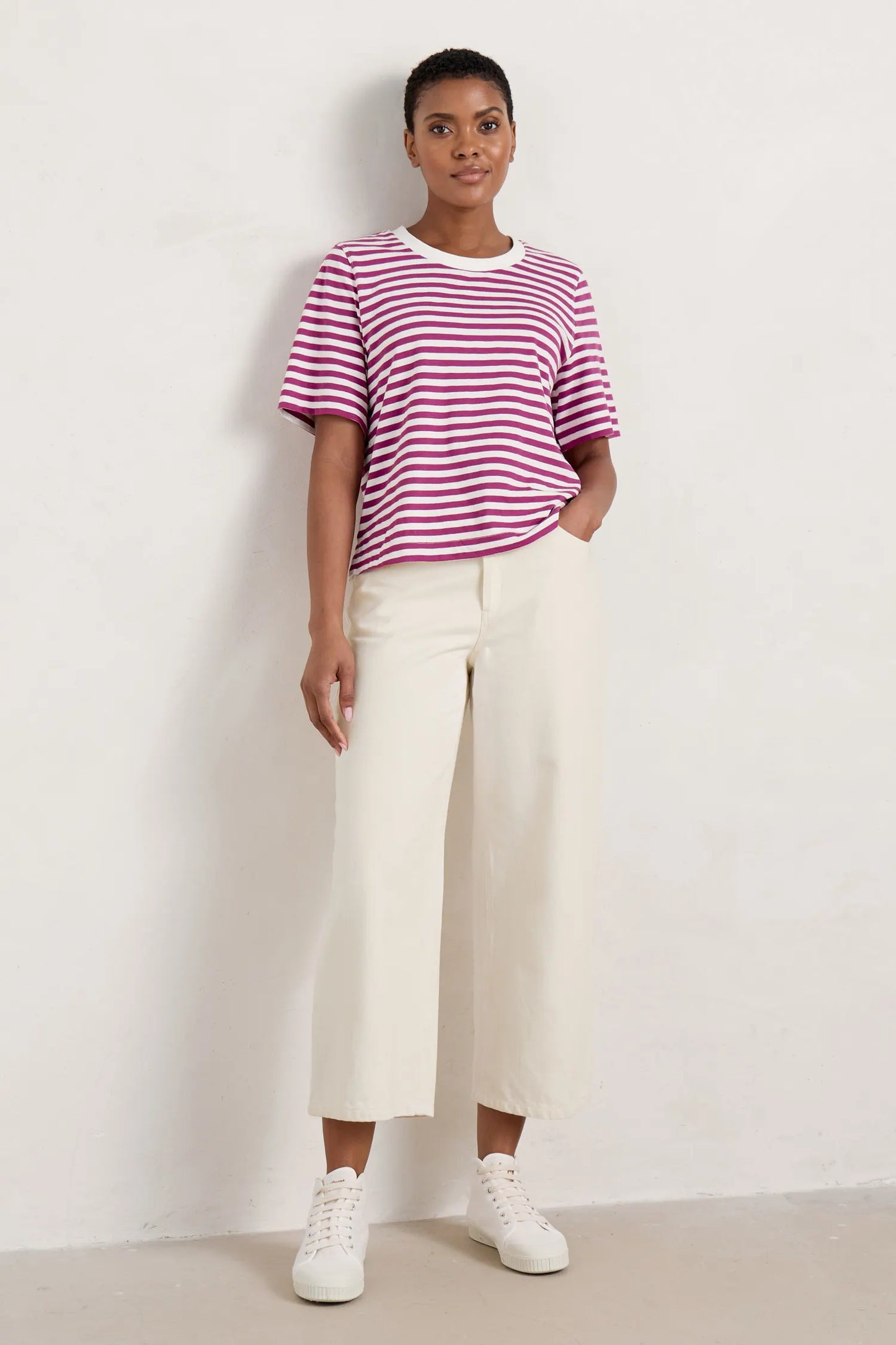 Seasalt Barnes Crops - Ecru Twill Slub