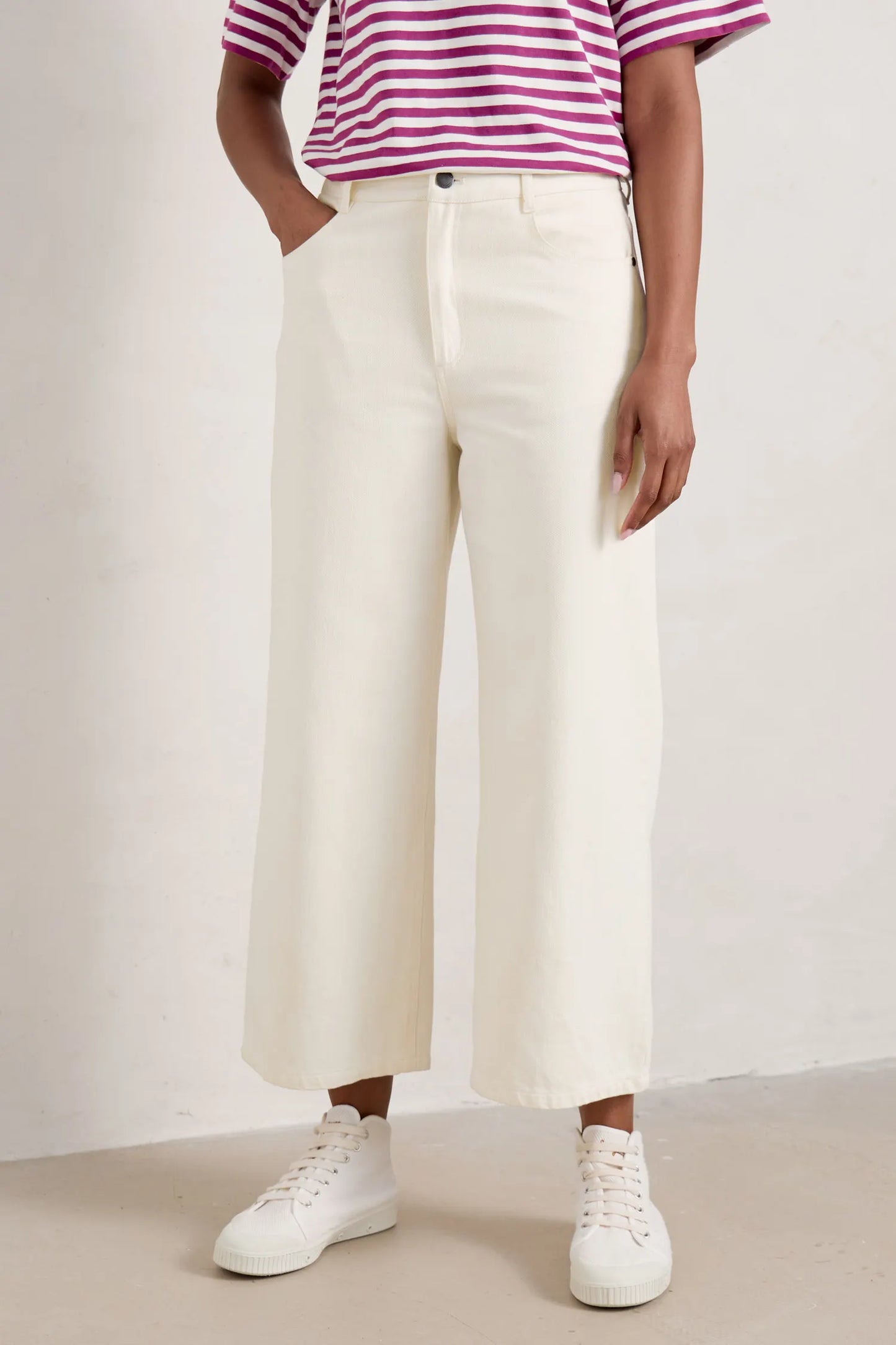 Seasalt Barnes Crops - Ecru Twill Slub