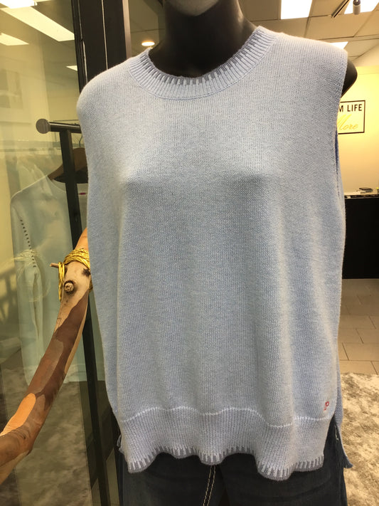 Zaket & Plover Essential Two Tone Vest Sky ZP7156