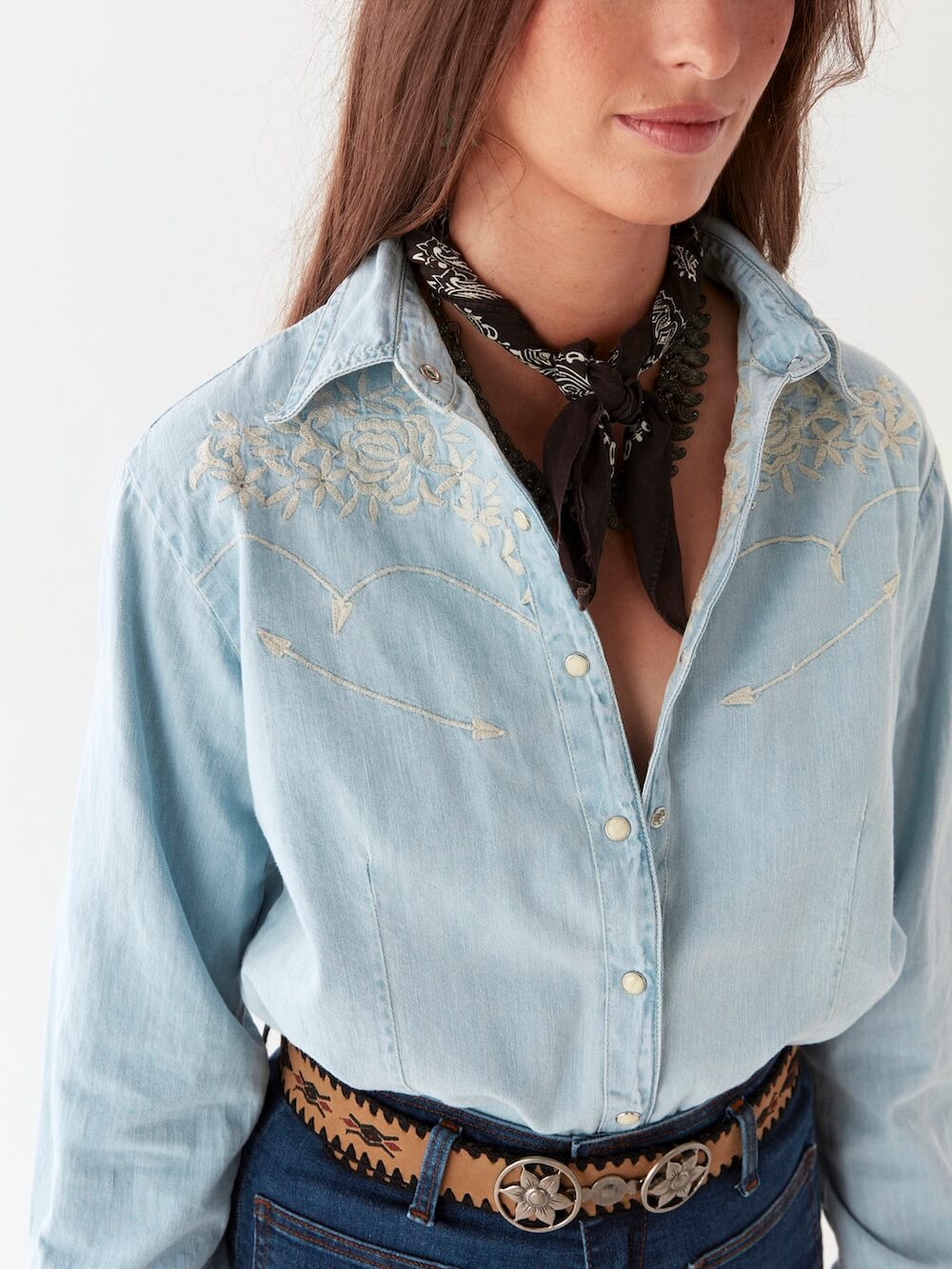 Maison Hotel - Austin Blouse - Mustang Blue