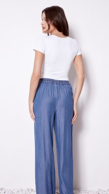UP Wide Leg Tencel Crop Pant