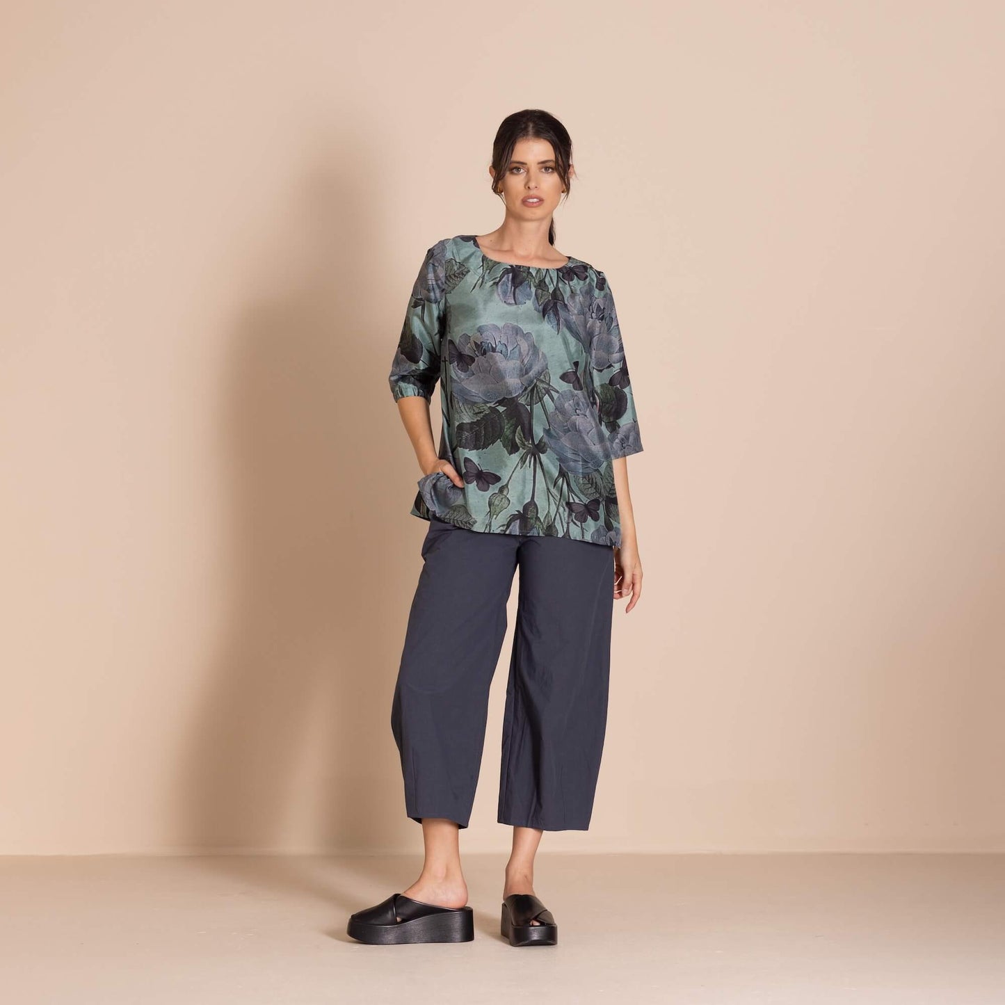 Megan Salmon - Butterfly Tee Top