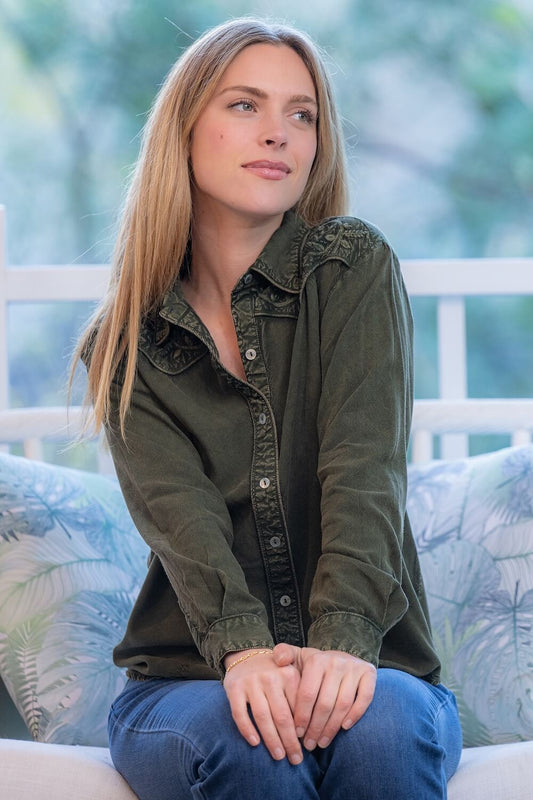 Cienna - Jessie Shirt - Olive Green