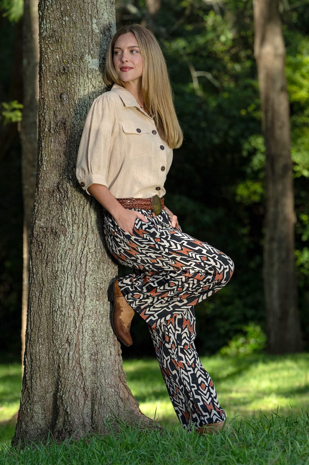 Cienna - Hemi Pants - Myee Tribal Print