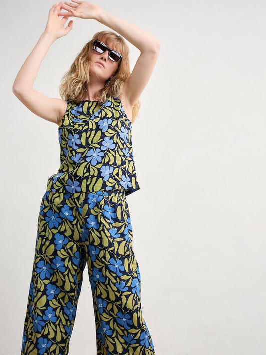 Seasalt - Colour Study Top	- Leafy Floral Maritime