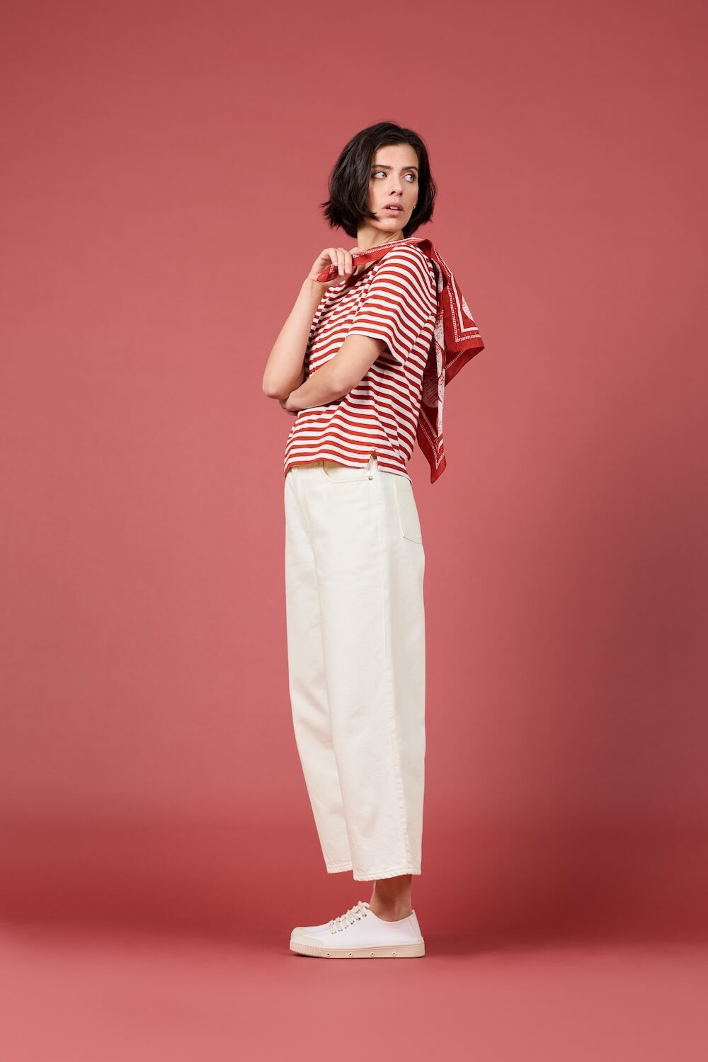 Seasalt - Copseland T-Shirt - Mini Cornish Chalk Dark Cinnamon