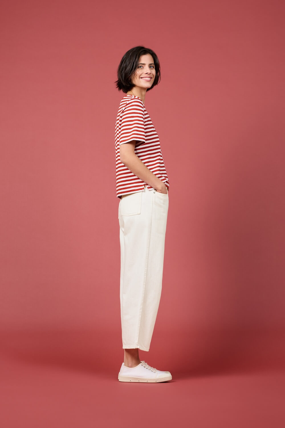 Seasalt - Copseland T-Shirt - Mini Cornish Chalk Dark Cinnamon