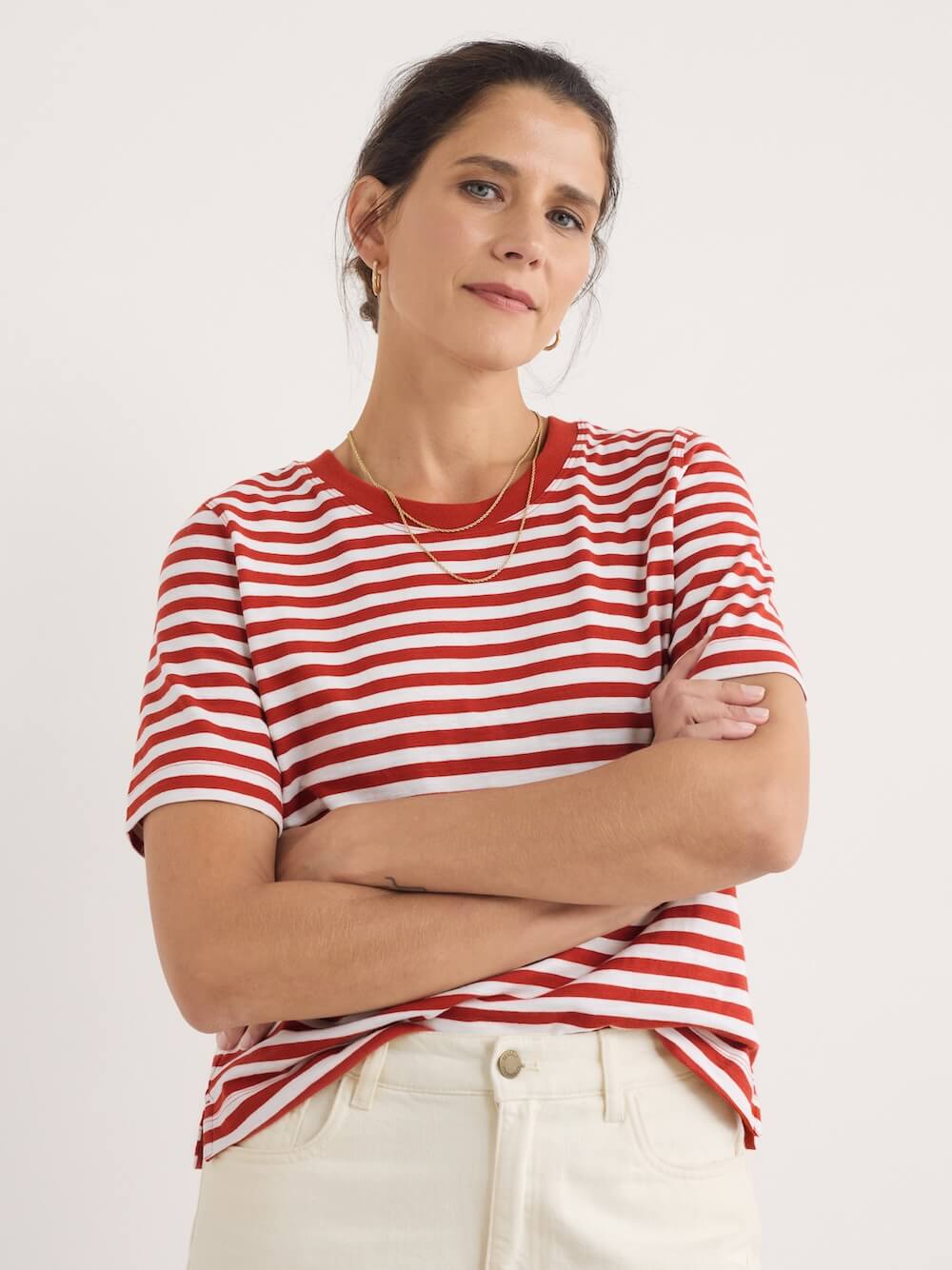 Seasalt - Copseland T-Shirt - Mini Cornish Chalk Dark Cinnamon