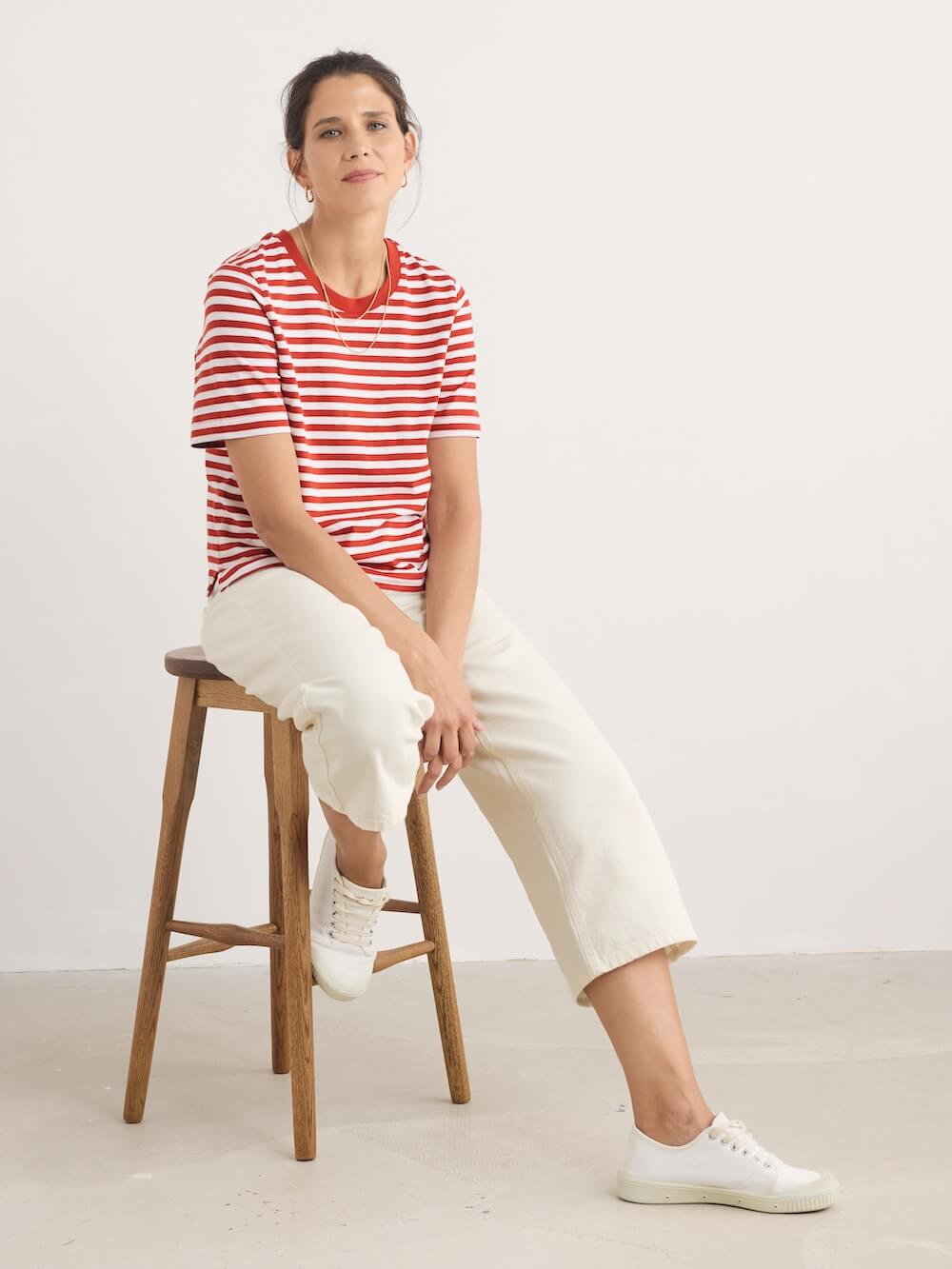 Seasalt - Copseland T-Shirt - Mini Cornish Chalk Dark Cinnamon