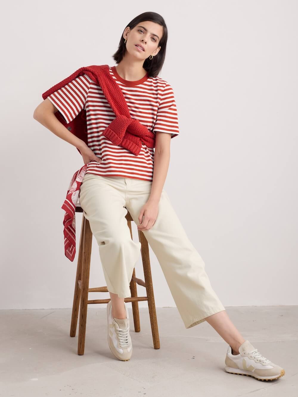 Seasalt - Copseland T-Shirt - Mini Cornish Chalk Dark Cinnamon