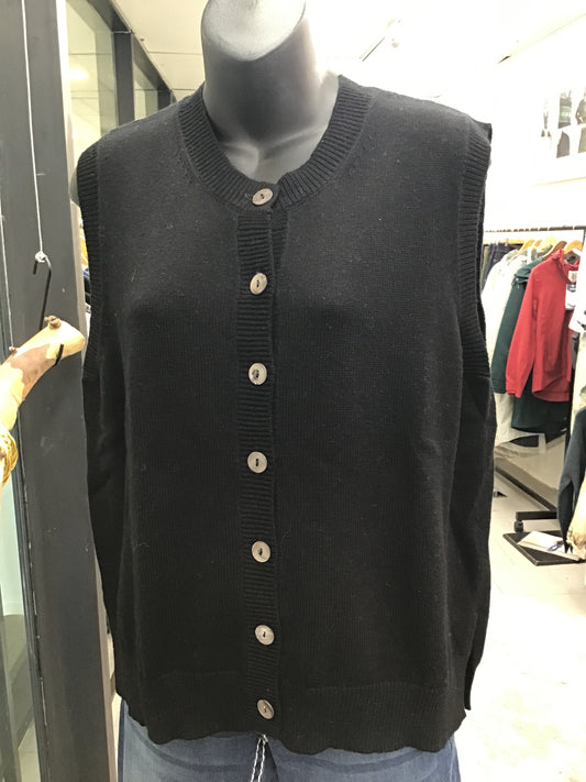 Zaket & Plover Essential Button Vest Black ZP 152