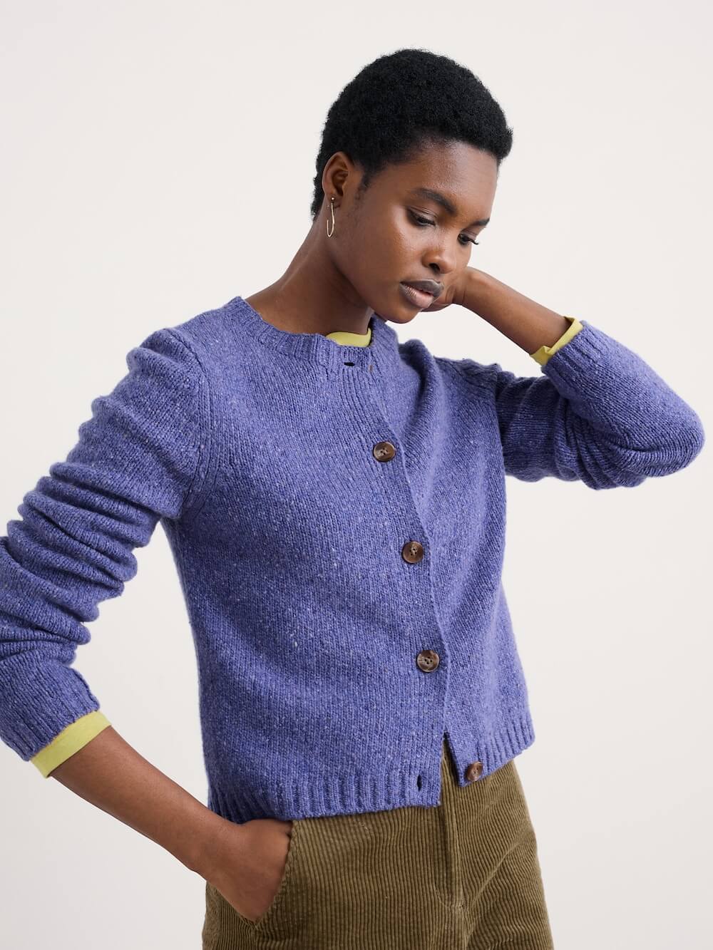 Seasalt - Dawson Pick Merino Cardigan - Bilberry