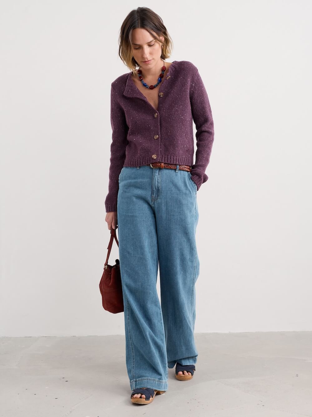 Seasalt - Dawson Pick Merino Cardigan - Grape