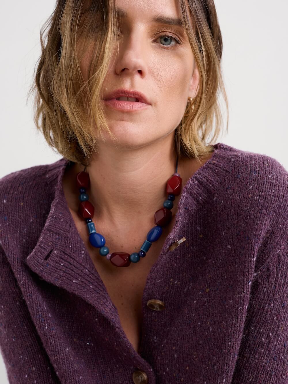 Seasalt - Dawson Pick Merino Cardigan - Grape