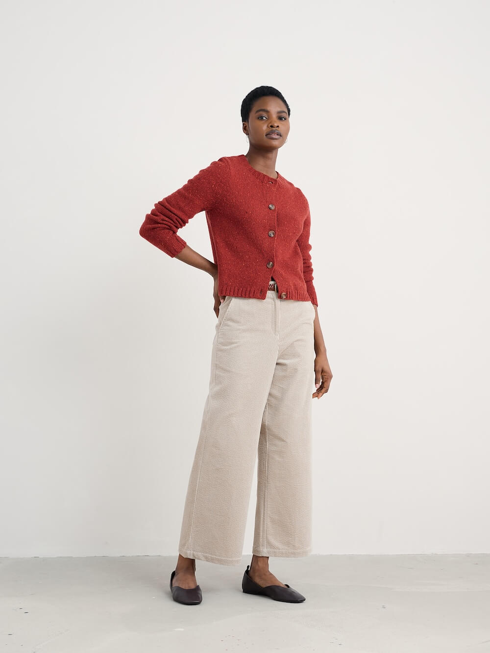Seasalt - Dawson Pick Merino Cardigan - Red Sail