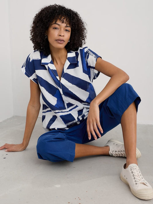 Seasalt - Deep Lane Shirt - Harbour Sails Chalk