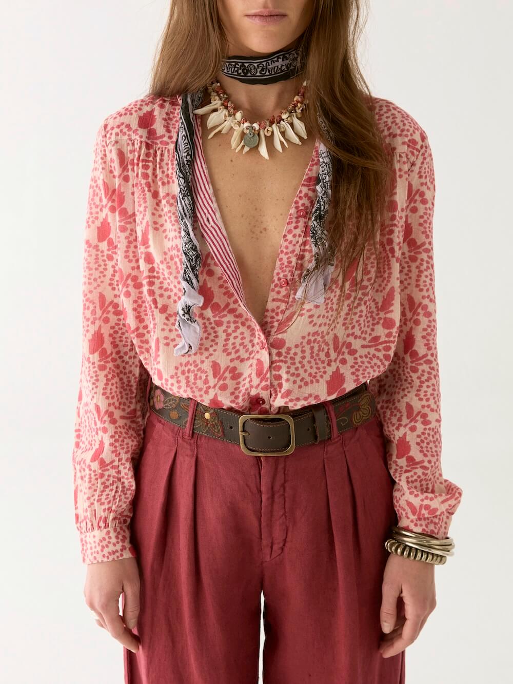 Maison Hotel - Dylan Blouse - Pink Martini
