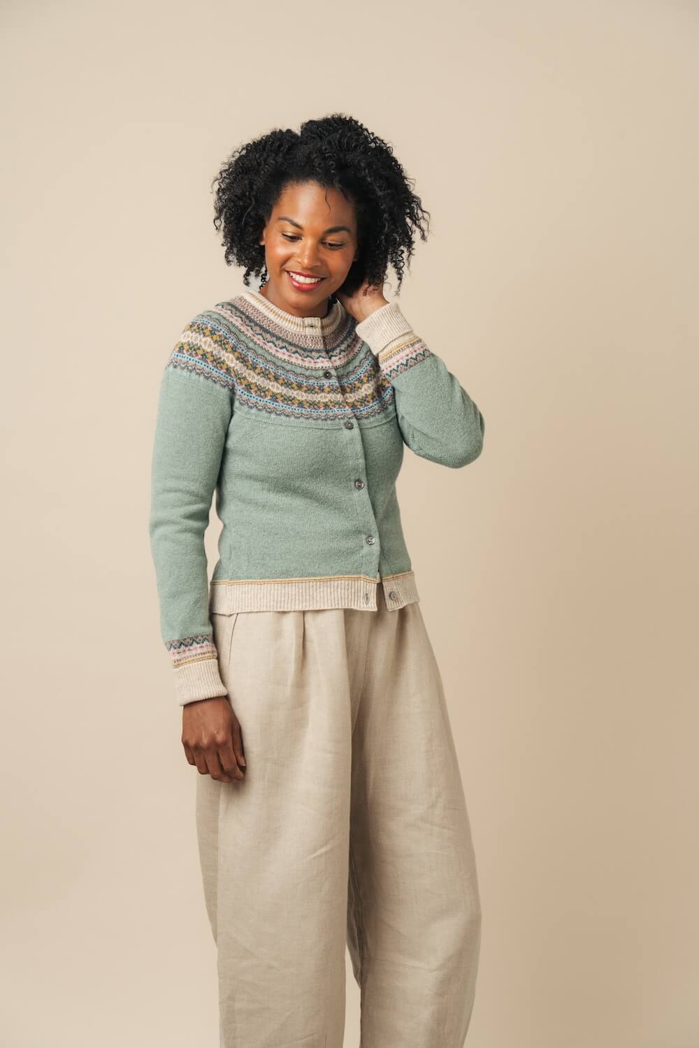 Eribé - Alpine Short Cardigan - Sage