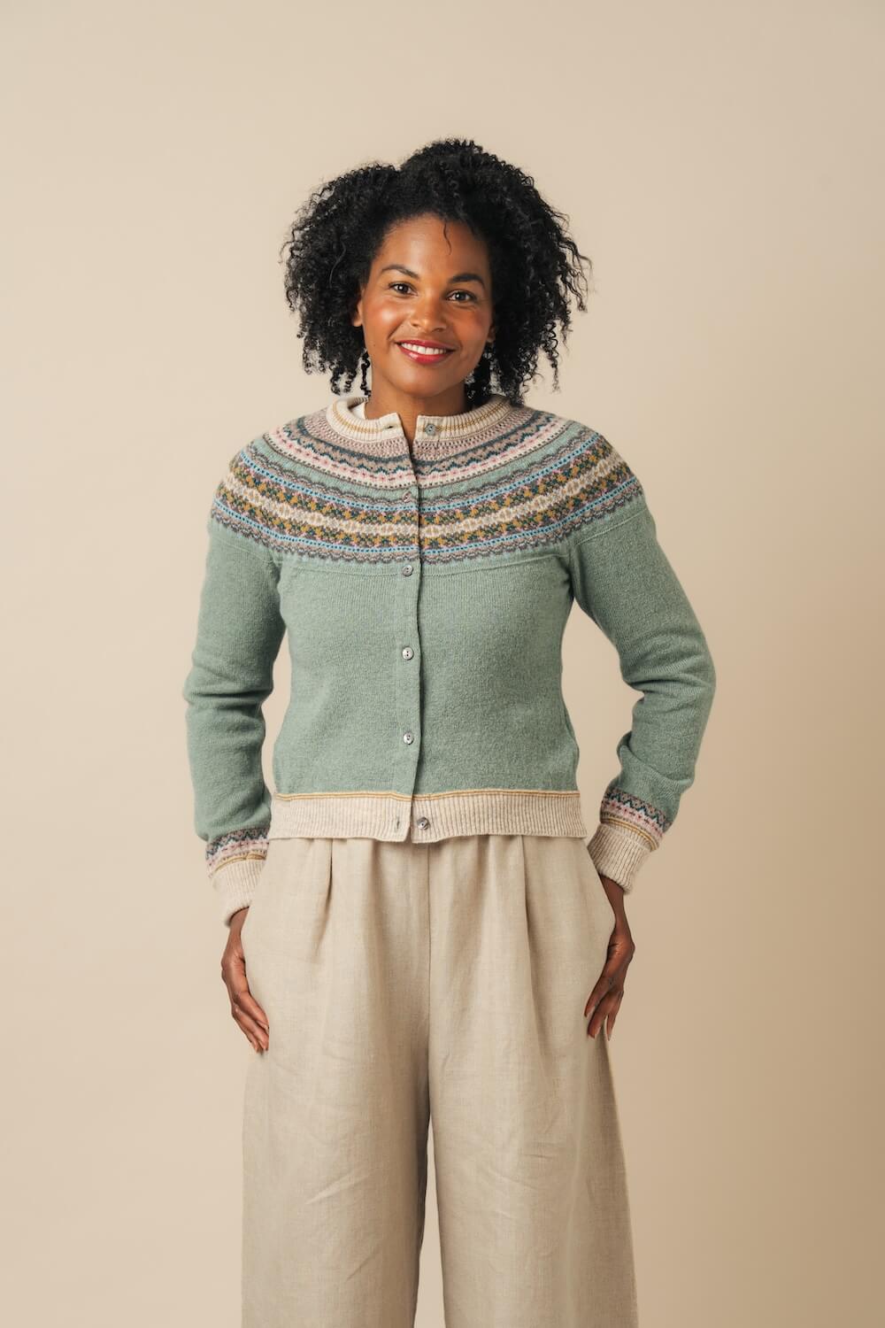 Eribé - Alpine Short Cardigan - Sage