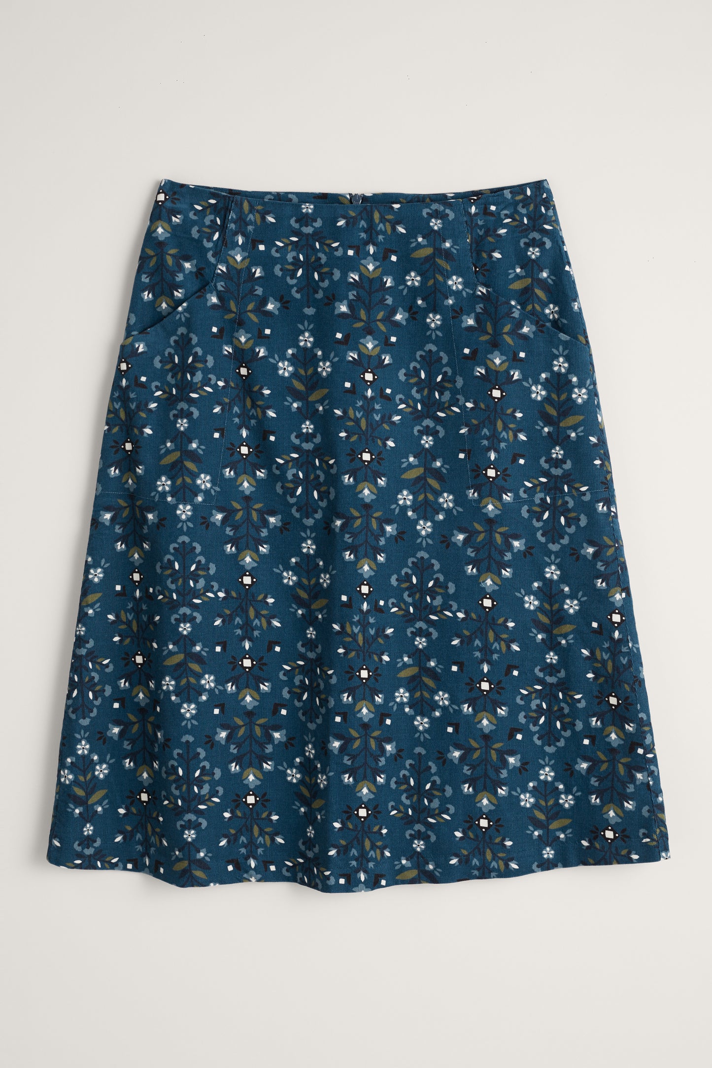 Seasalt Forest View Skirt - Floral Blanket Dark Lugger