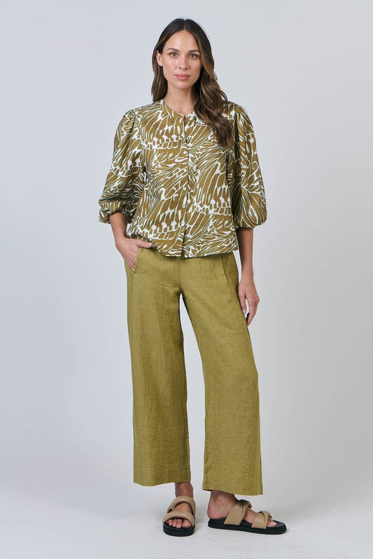 Naturals by O & J - Wide Leg Tailored Pants - Bamboo (GA398)