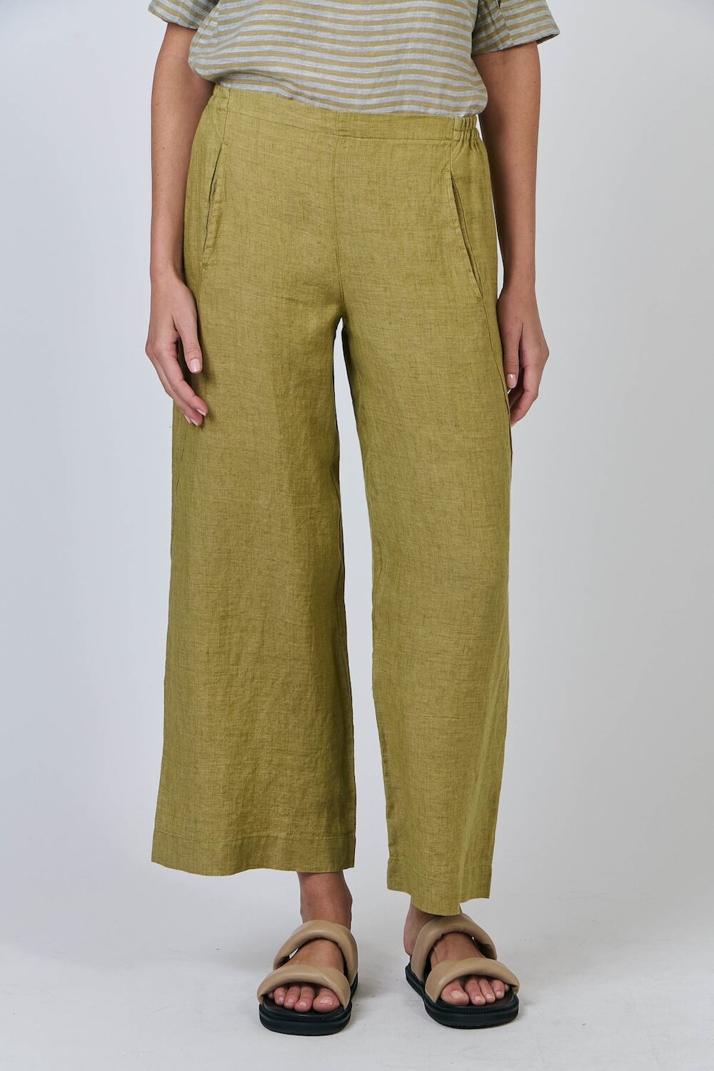 Naturals by O & J - Wide Leg Tailored Pants - Bamboo (GA398)