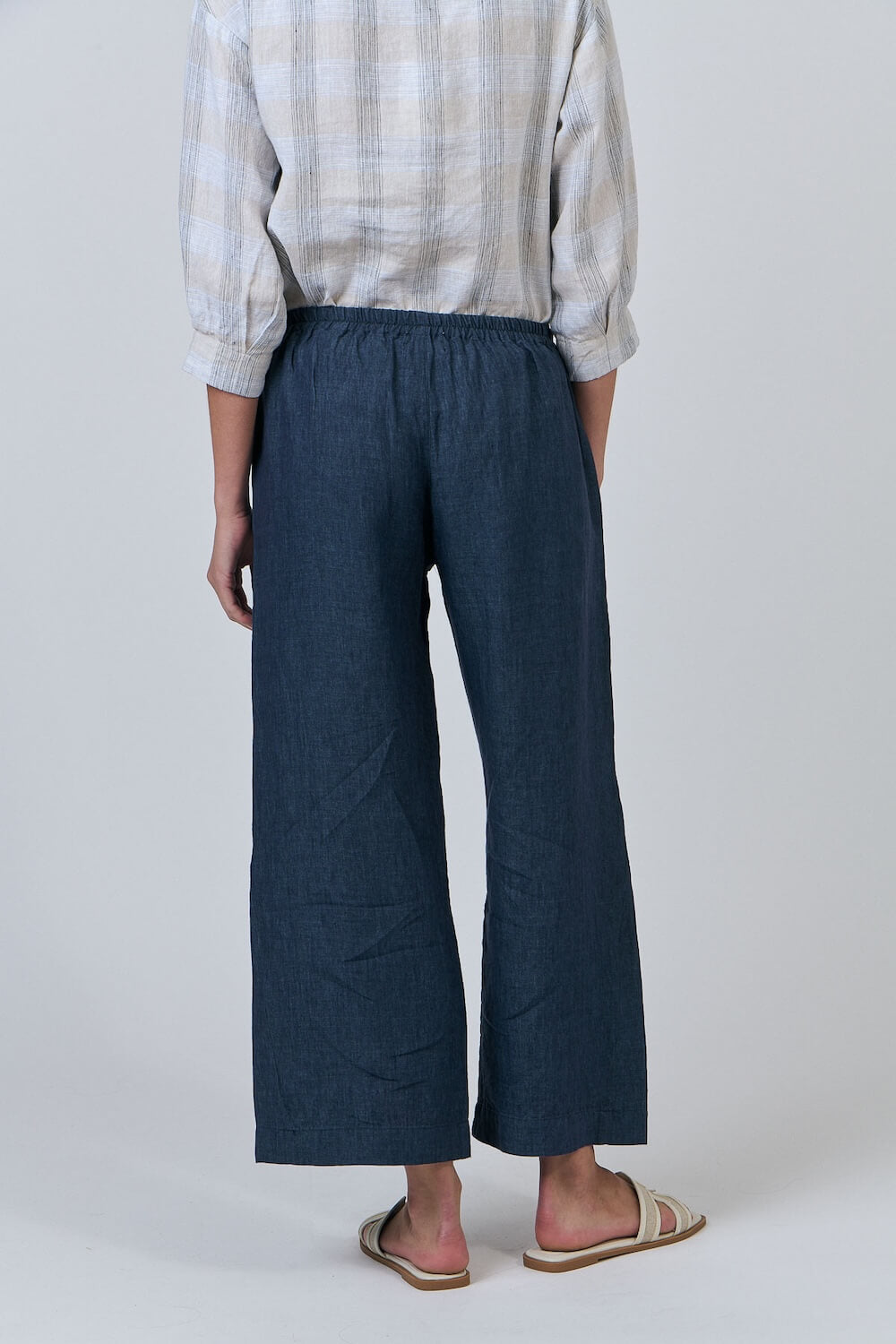 Naturals by O & J - Wide Leg Tailored Pants - Poseidon (GA398)