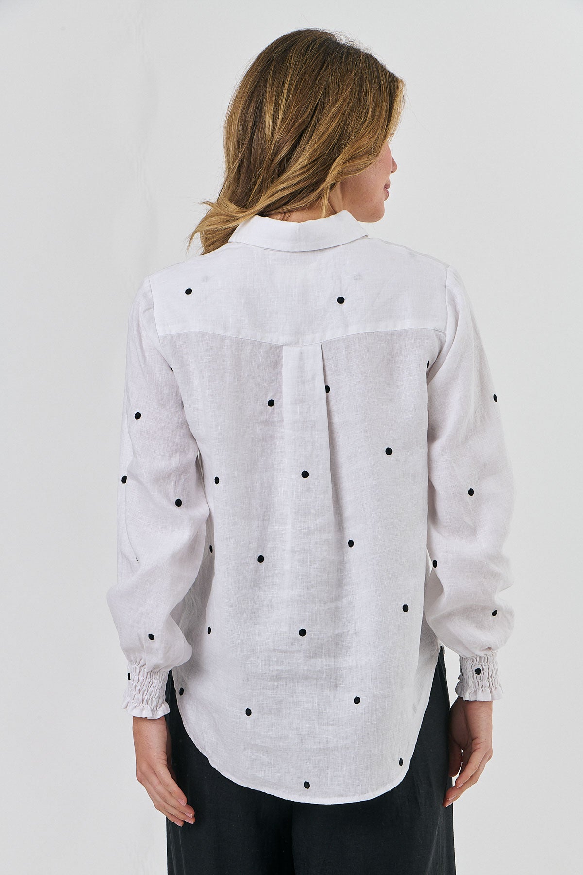 Naturals by O & J Linen Shirt - Dalmation (GA563)