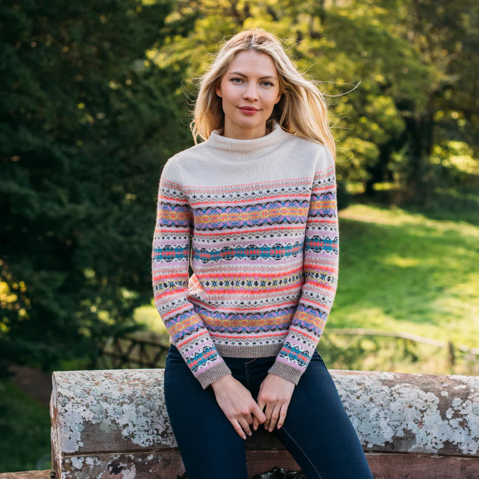 Eribe Kinross High Neck Sweater Coral