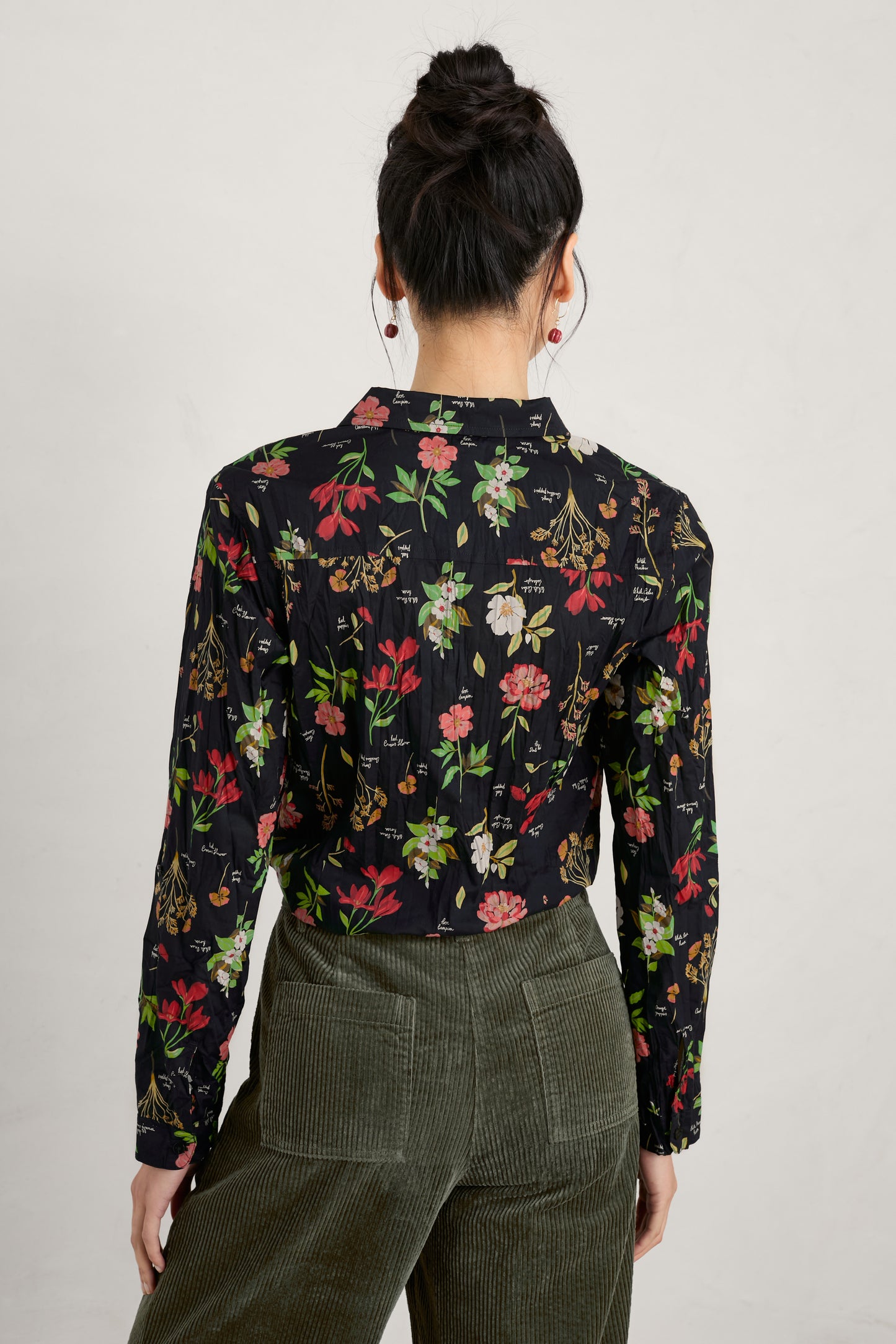 Seasalt Larissa Shirt - Botanical Collage Onyx