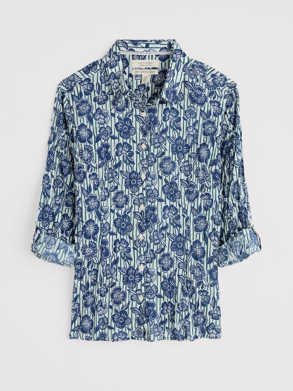 Seasalt - Larissa Shirt - Floral Imprint Chalk