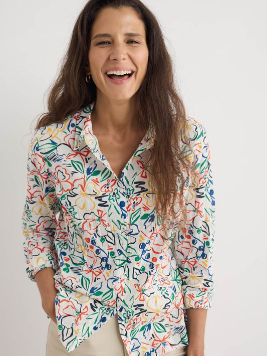 Seasalt - Larissa Shirt - Painters Garden Chalk