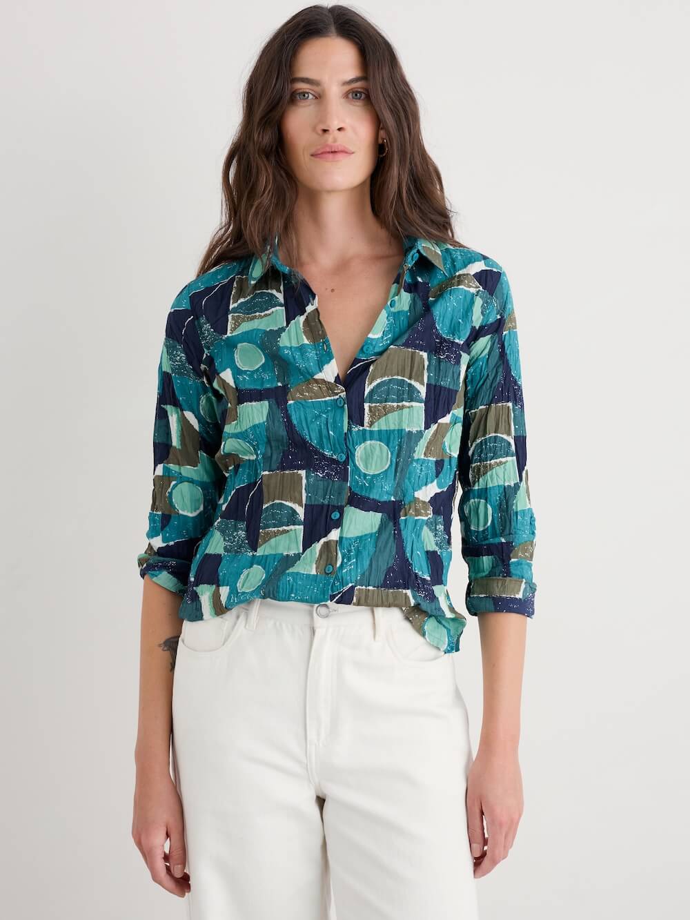 Seasalt - Larissa Shirt - Penwith Abstract Emulsion