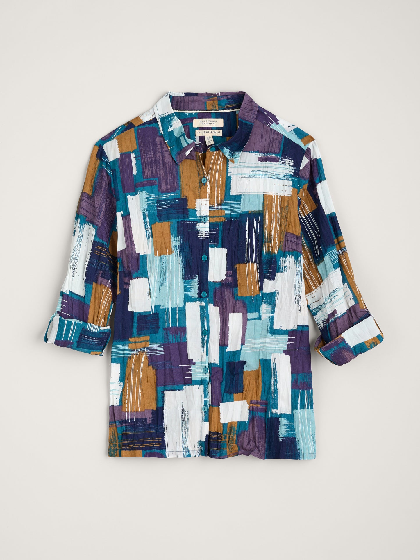 Seasalt 'Larissa Shirt' - Stitched Abstract Starling