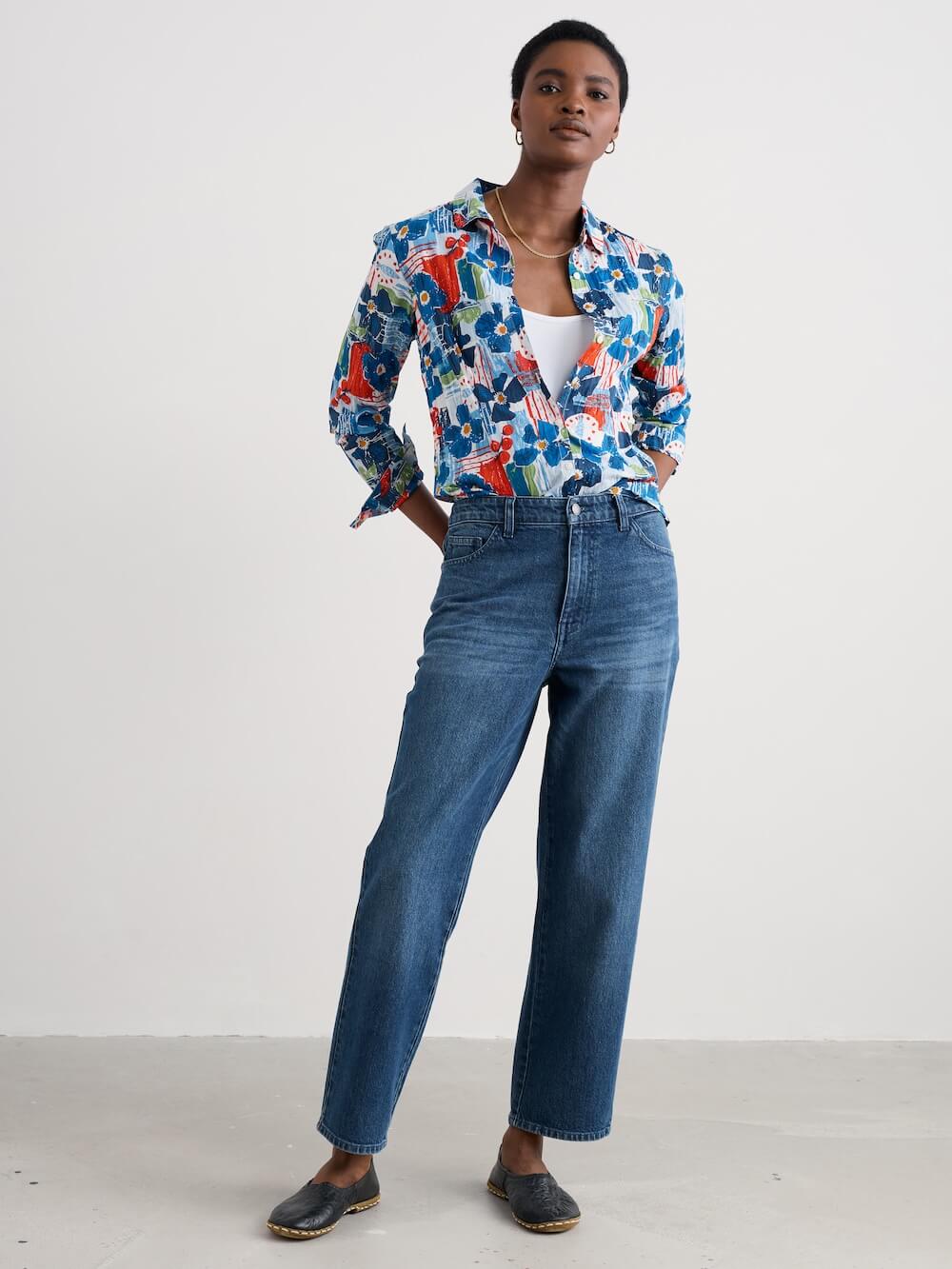 Seasalt - Larissa Shirt - Table Sketch Chalk