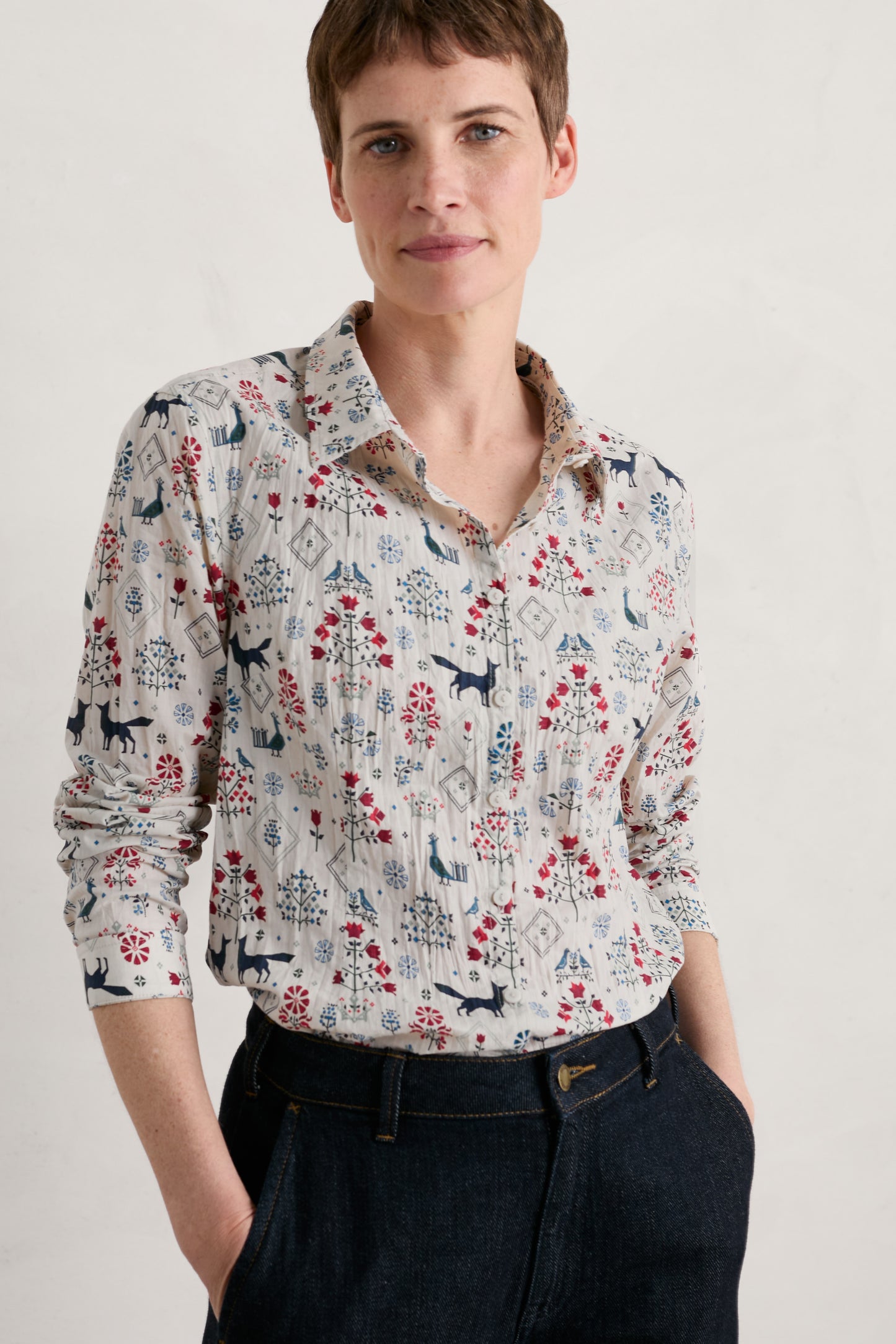 Seasalt Larissa Shirt - Tapestry Forest Aran
