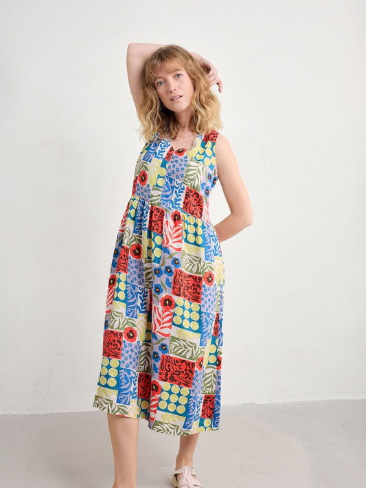 Seasalt - Lowland Heather Dress - Headland Patchwork Mix