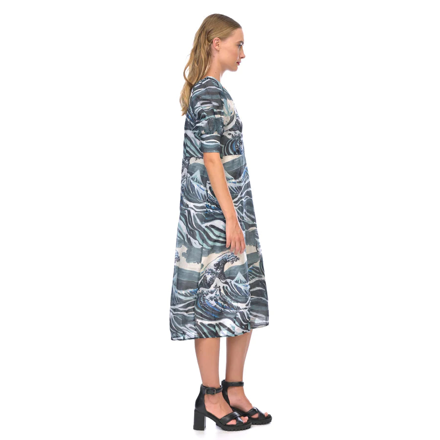 Megan Salmon Wave Joseph Dress